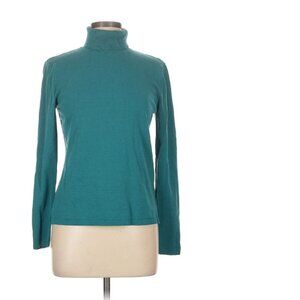 August Silk Teal womens turtleneck